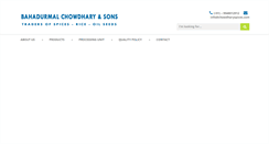 Desktop Screenshot of chowdharyspices.com